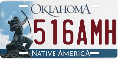 OK license plate 516AMH