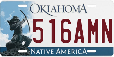 OK license plate 516AMN
