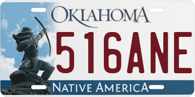 OK license plate 516ANE