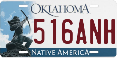OK license plate 516ANH