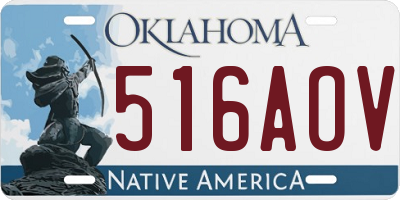 OK license plate 516AOV