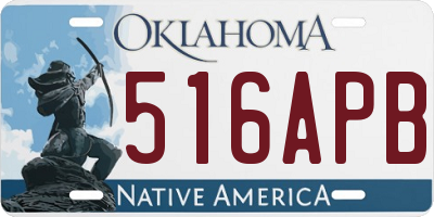 OK license plate 516APB