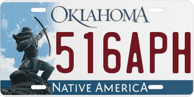 OK license plate 516APH