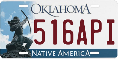 OK license plate 516API