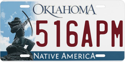 OK license plate 516APM