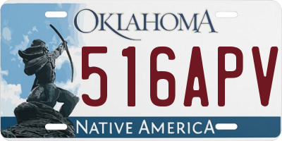 OK license plate 516APV