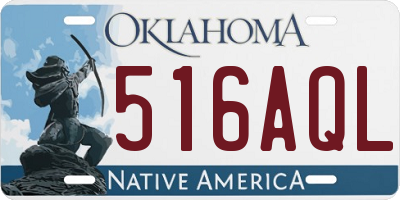 OK license plate 516AQL