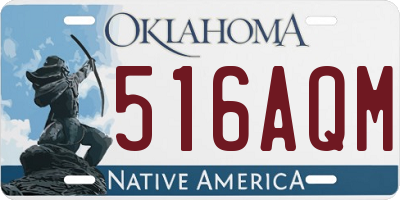 OK license plate 516AQM