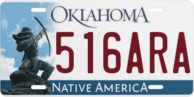 OK license plate 516ARA