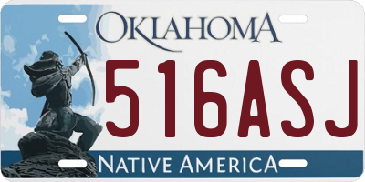 OK license plate 516ASJ