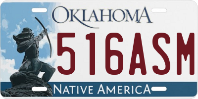 OK license plate 516ASM