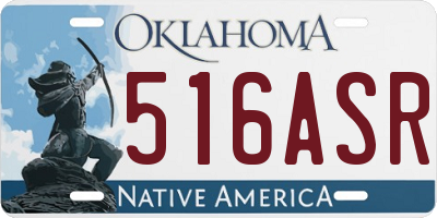 OK license plate 516ASR