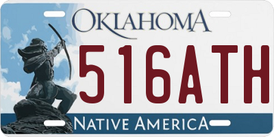 OK license plate 516ATH