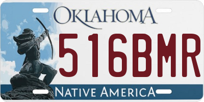 OK license plate 516BMR