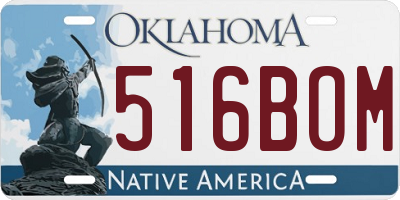 OK license plate 516BOM