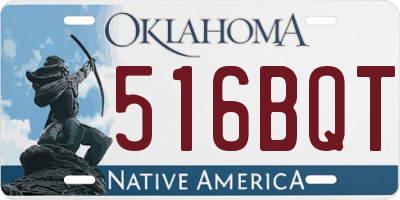 OK license plate 516BQT