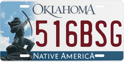 OK license plate 516BSG
