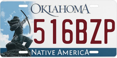 OK license plate 516BZP