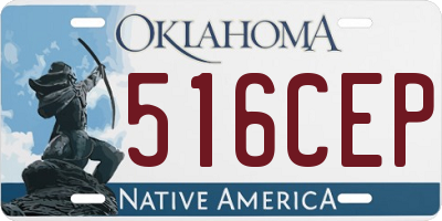 OK license plate 516CEP