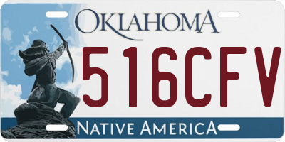 OK license plate 516CFV