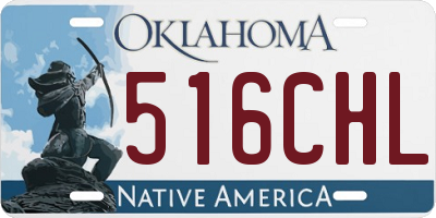 OK license plate 516CHL