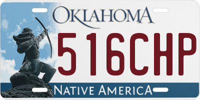 OK license plate 516CHP