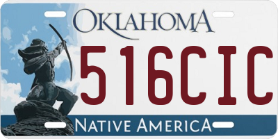 OK license plate 516CIC