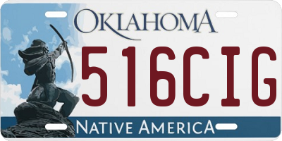 OK license plate 516CIG
