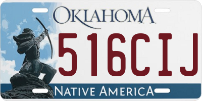 OK license plate 516CIJ