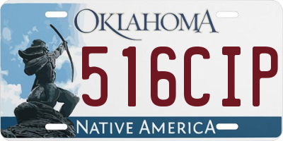OK license plate 516CIP