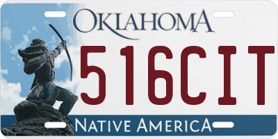 OK license plate 516CIT