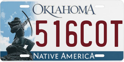 OK license plate 516COT
