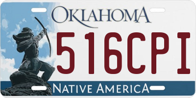 OK license plate 516CPI