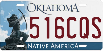 OK license plate 516CQS