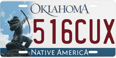 OK license plate 516CUX