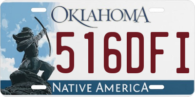 OK license plate 516DFI