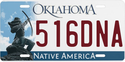 OK license plate 516DNA
