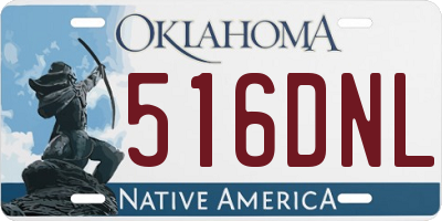 OK license plate 516DNL