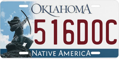 OK license plate 516DOC