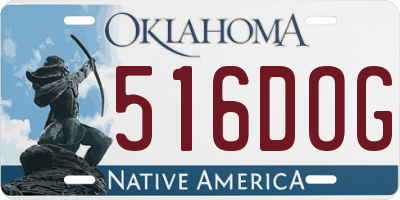 OK license plate 516DOG