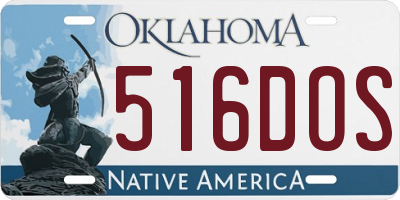 OK license plate 516DOS