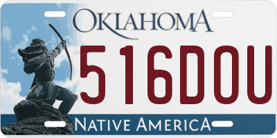 OK license plate 516DOU