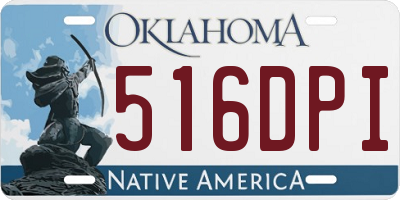 OK license plate 516DPI