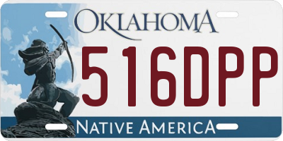 OK license plate 516DPP