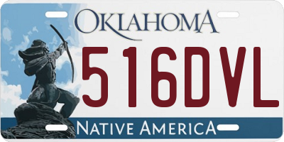 OK license plate 516DVL