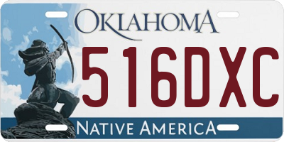 OK license plate 516DXC