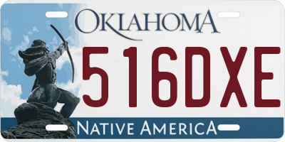 OK license plate 516DXE