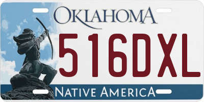 OK license plate 516DXL