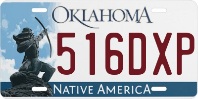 OK license plate 516DXP