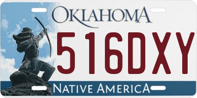OK license plate 516DXY
